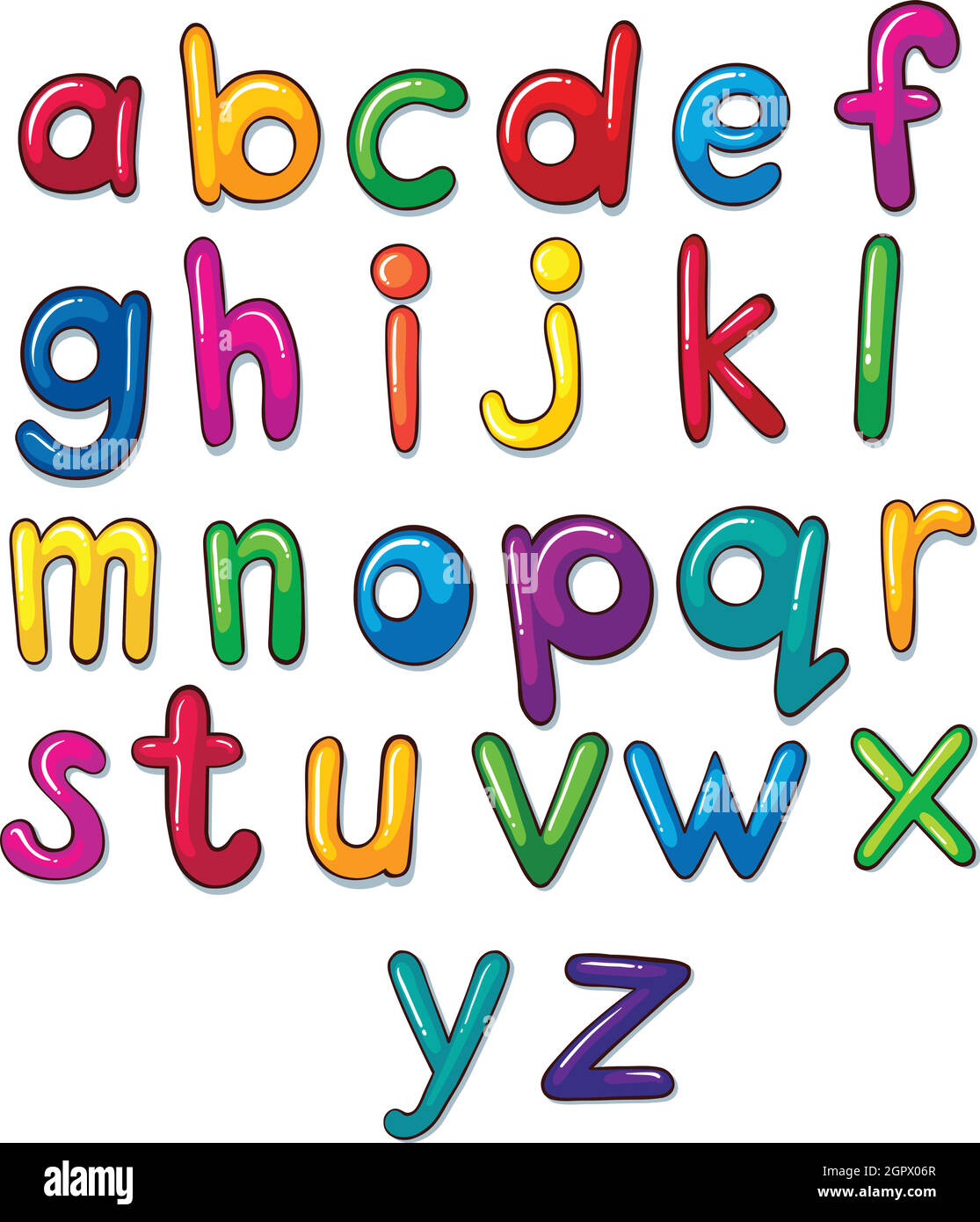 Lettere dell'illustrazione dell'alfabeto Illustrazione Vettoriale