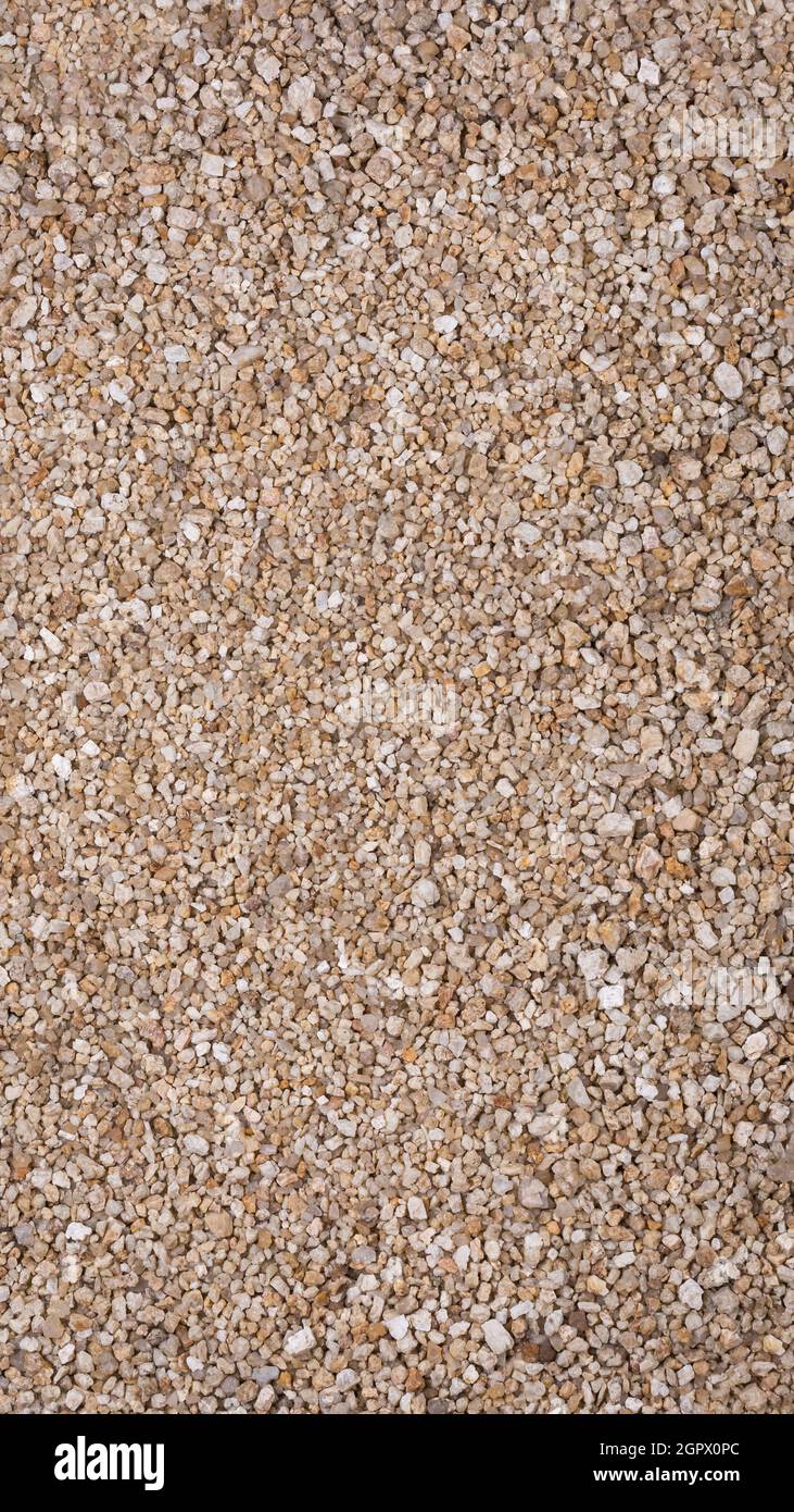 piccole pietre, ghiaia roccia superficie sfondo texture, sfondo carta da parati Foto Stock