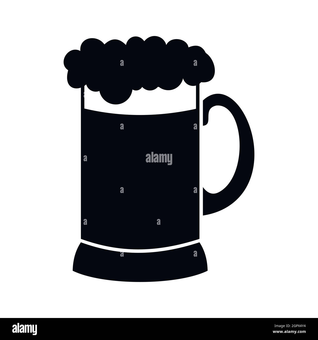 Boccale di birra scura icona, stile semplice Illustrazione Vettoriale