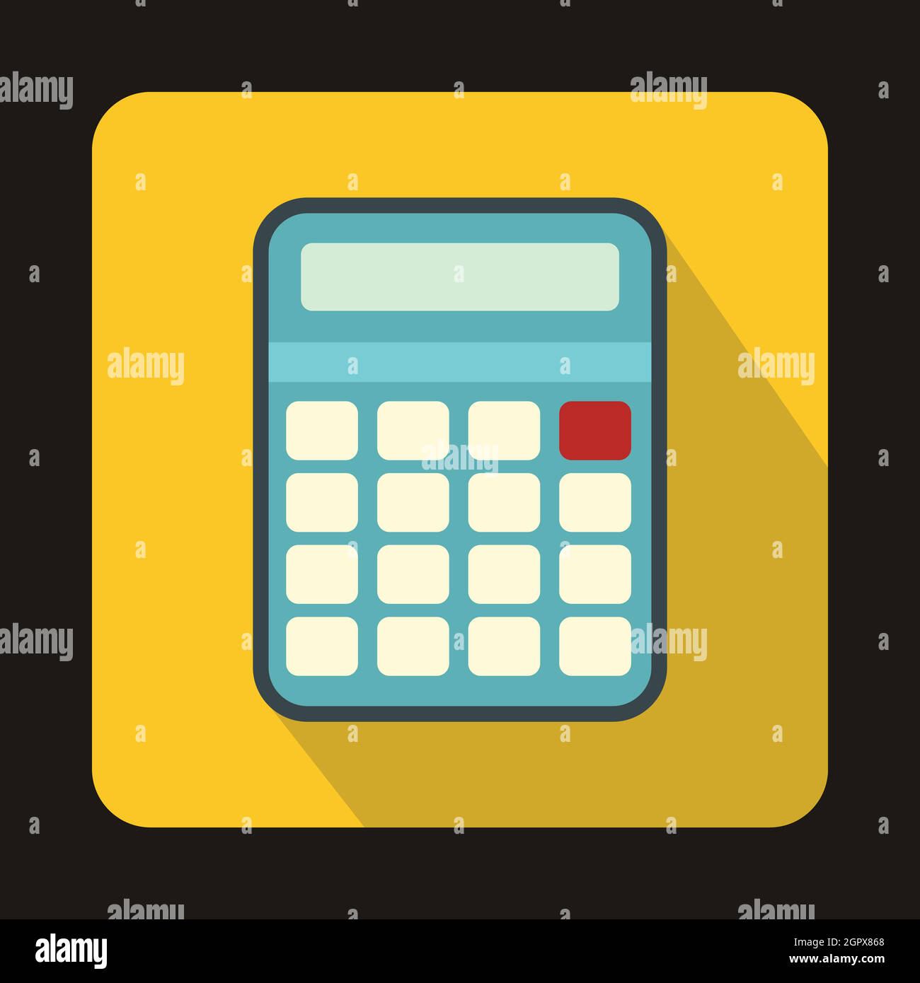 Icona calcolatrice in stile piatto Illustrazione Vettoriale
