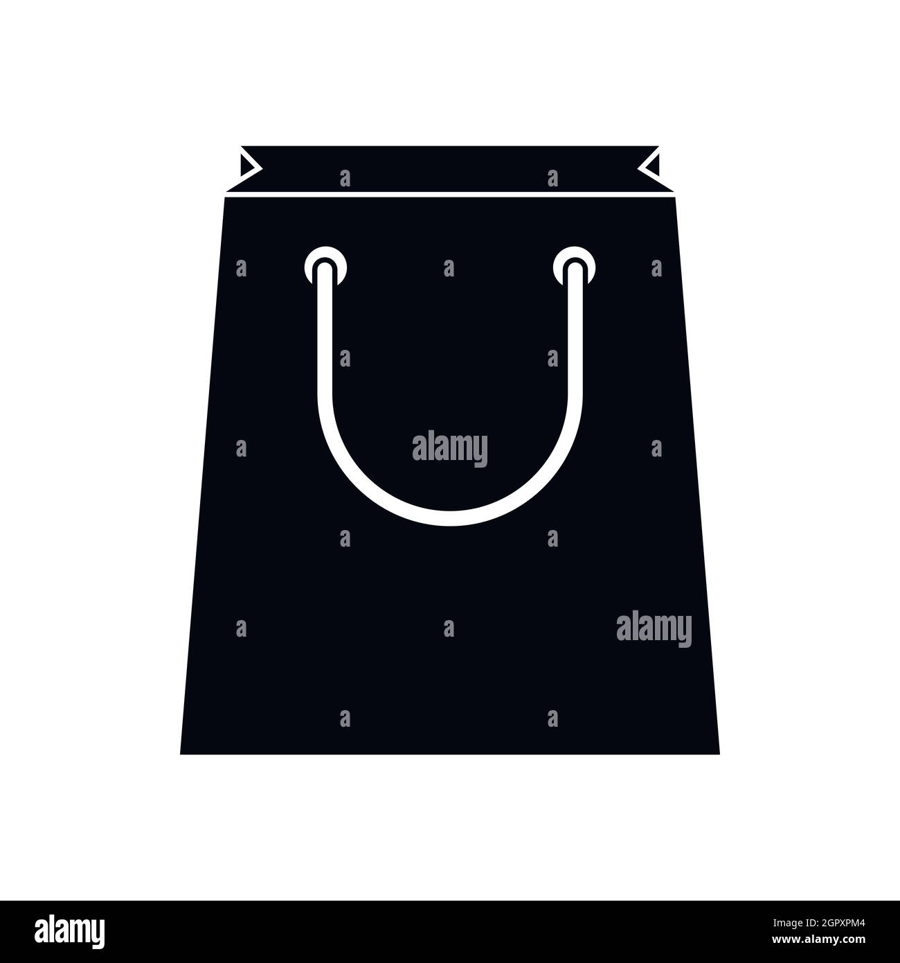 Carta shopping bag icona, stile semplice Illustrazione Vettoriale