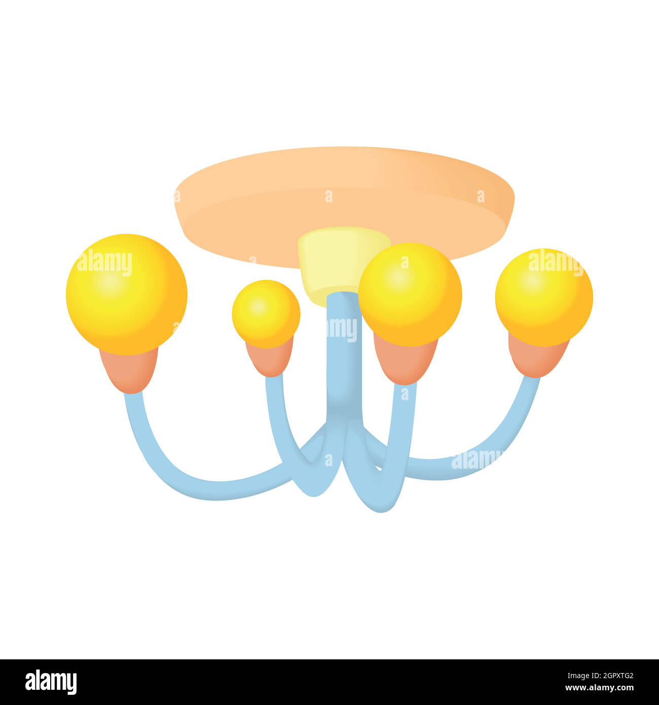 Lampadario icona, stile cartoon Illustrazione Vettoriale