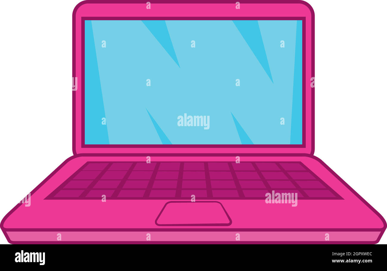 Rosa icona portatile in stile cartoon Illustrazione Vettoriale
