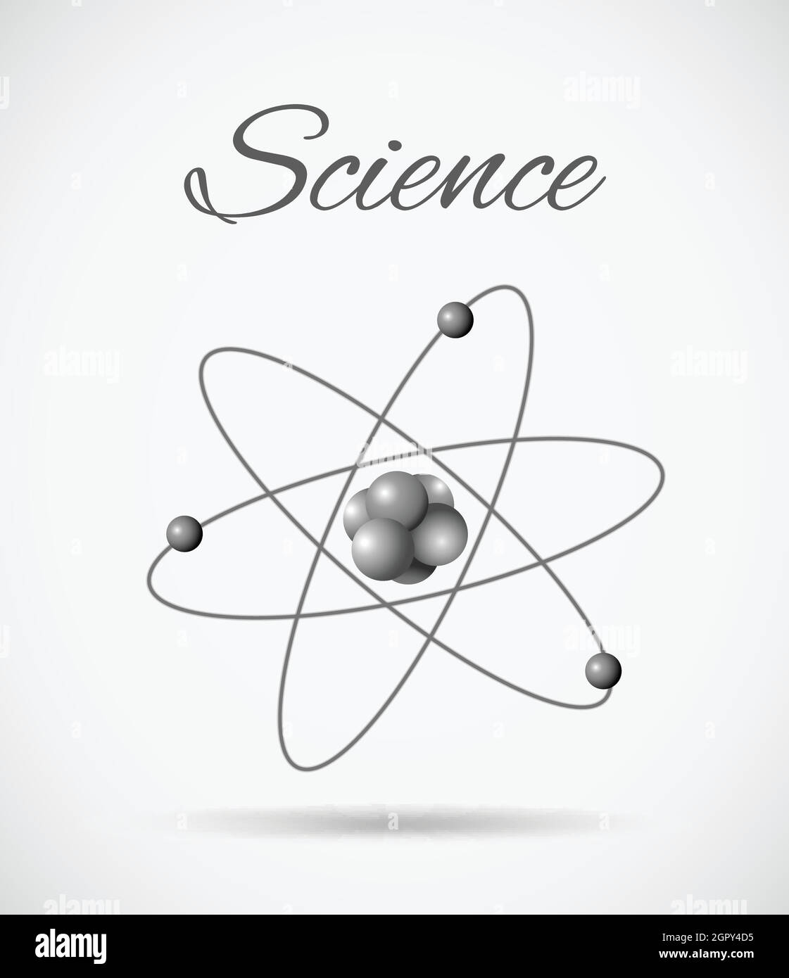 Simbolo scientifico in scala di grigi Illustrazione Vettoriale