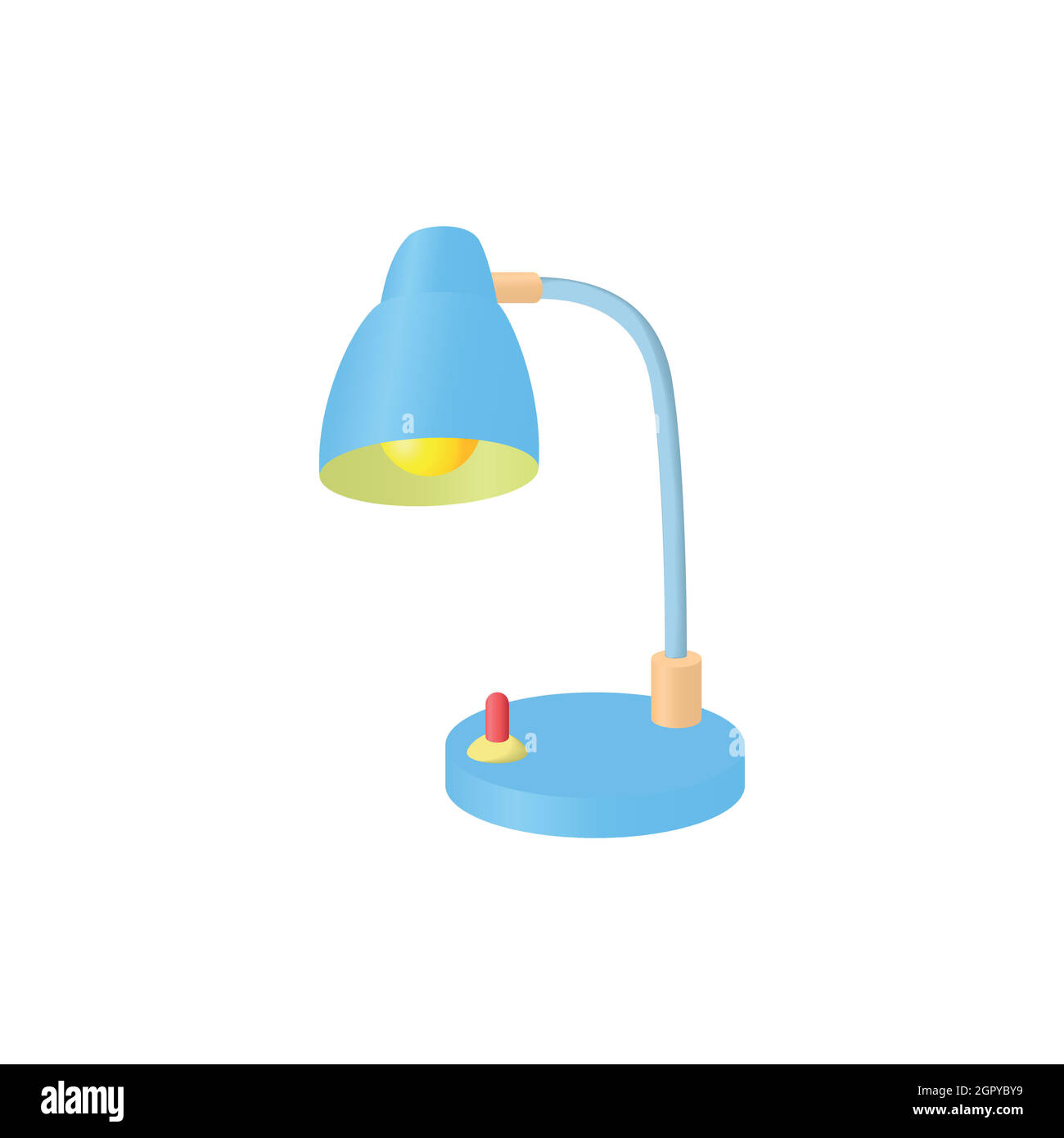 Lampada da tavolo icona, stile cartoon Illustrazione Vettoriale