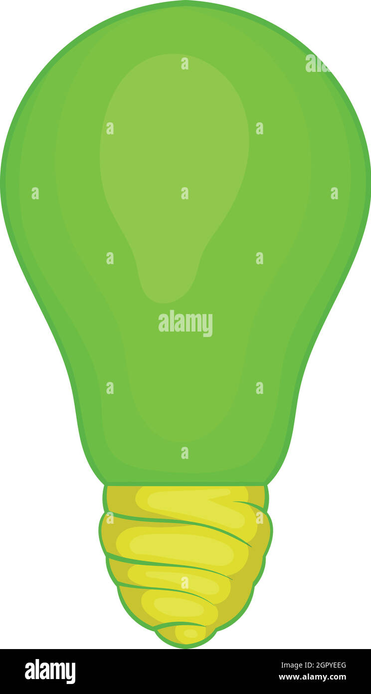 Eco Icona lampadina, stile cartoon Illustrazione Vettoriale