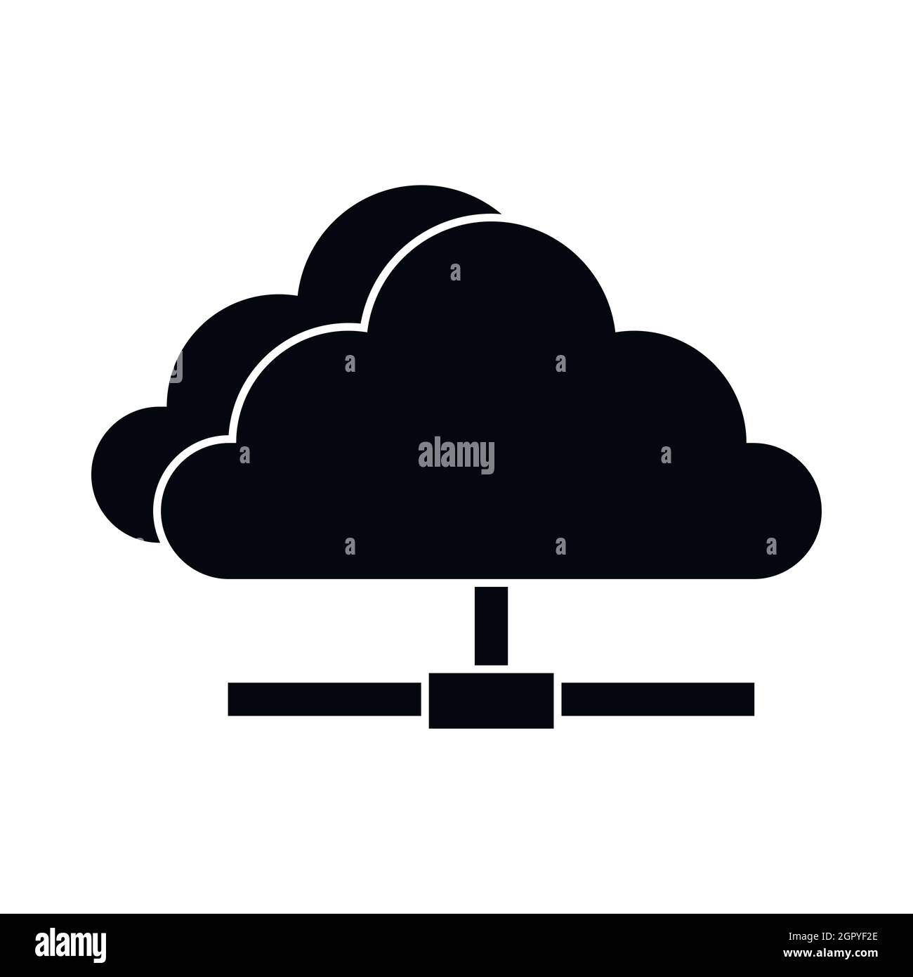 Il cloud computing di connessione, l'icona di stile semplice Illustrazione Vettoriale