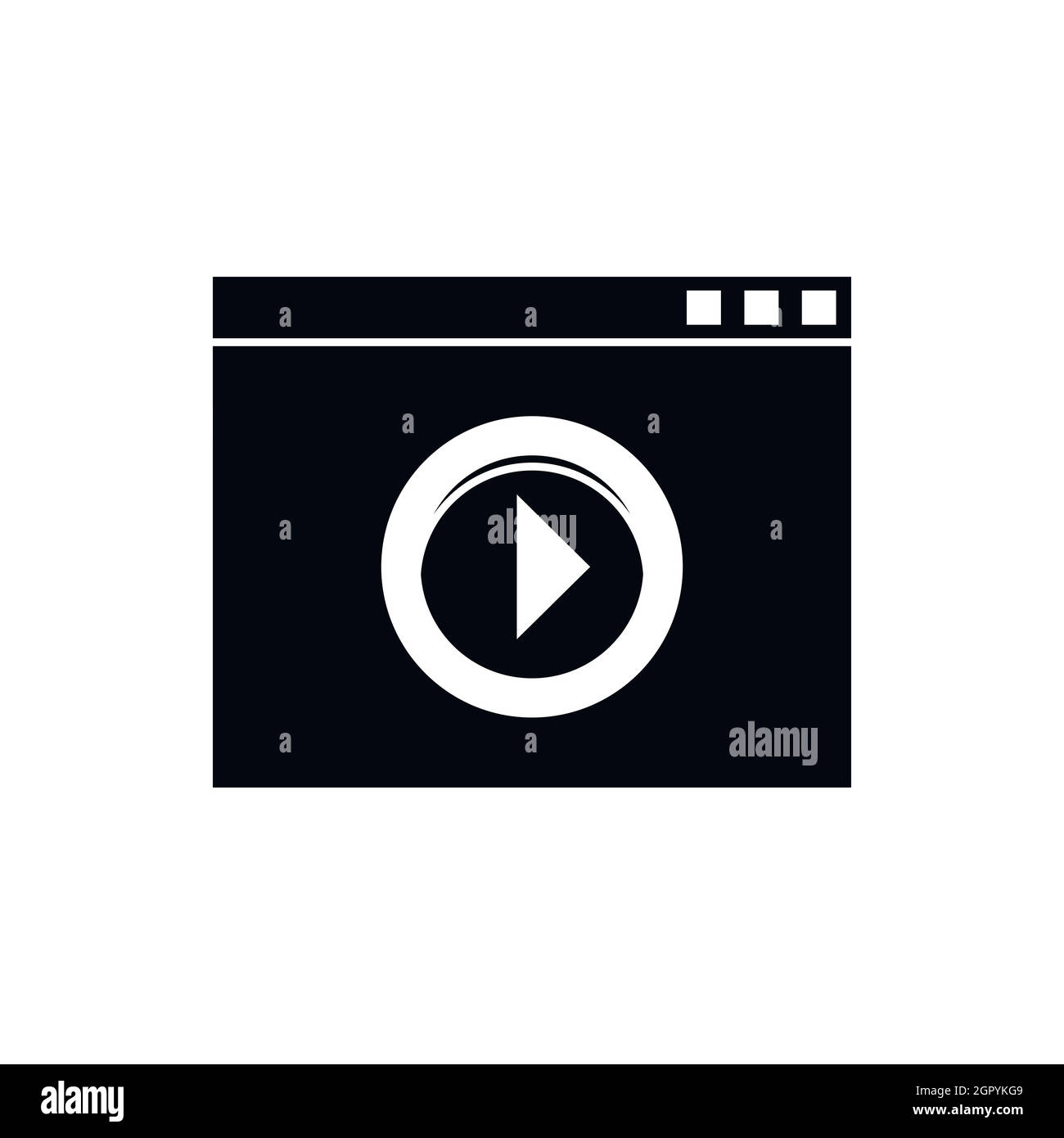 Video Player icona, stile semplice Illustrazione Vettoriale