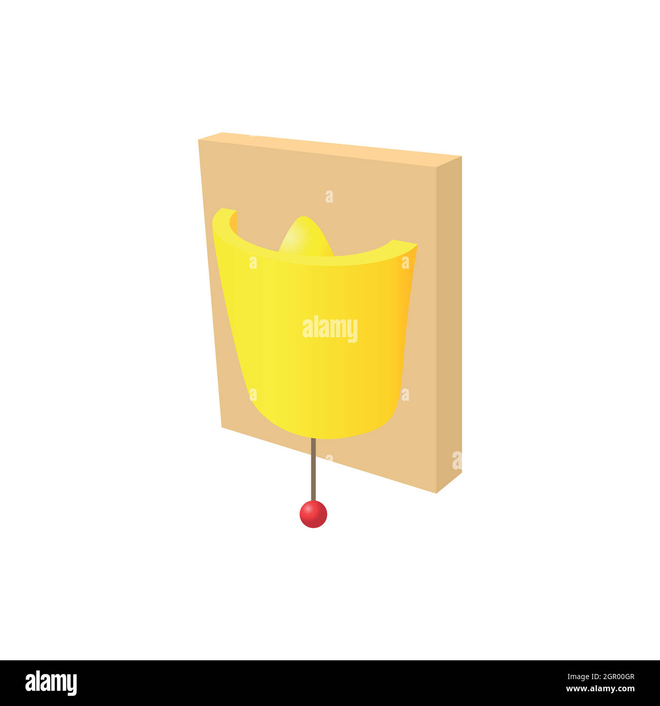 Lampada da parete a icona, stile cartoon Illustrazione Vettoriale