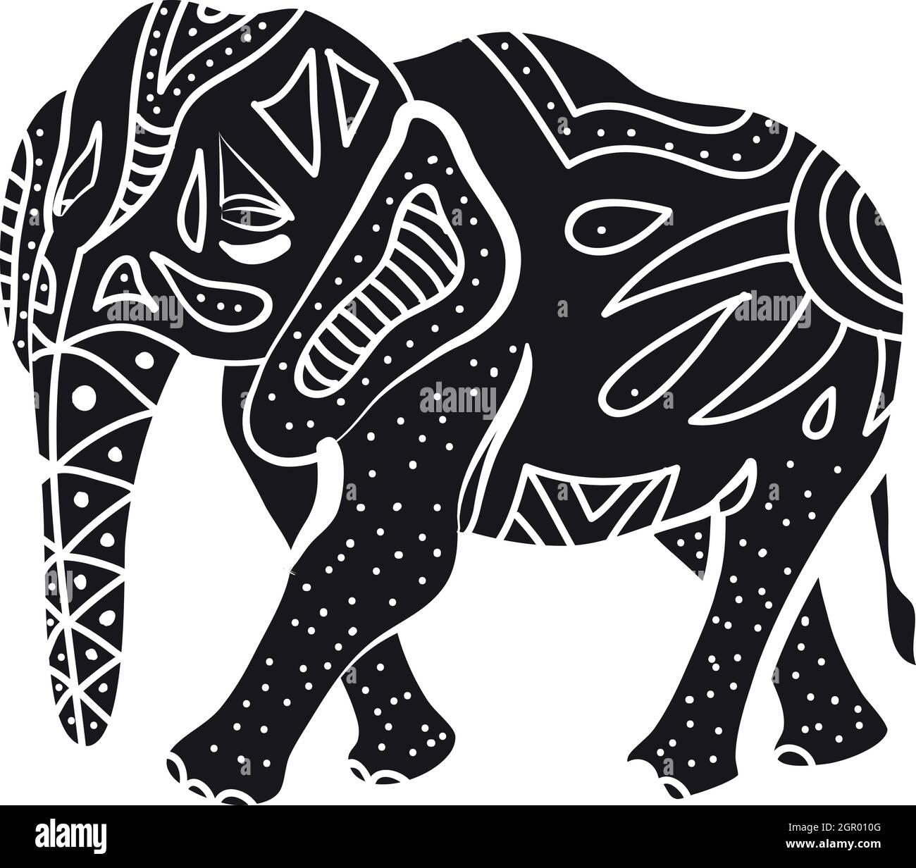 Icona di elefante in stile semplice Illustrazione Vettoriale