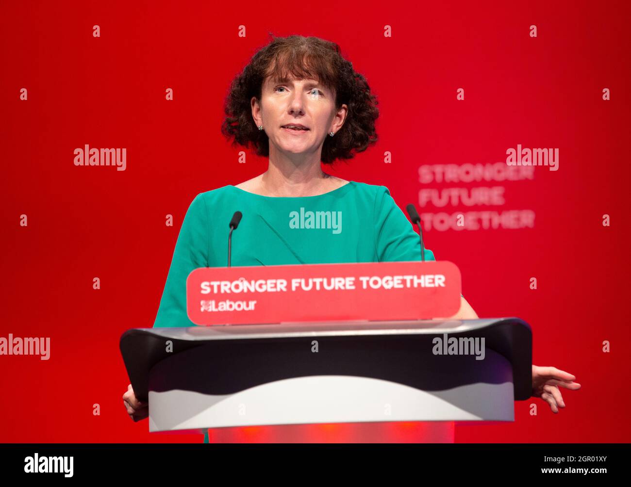 Anneliese Dodds, Shadow Secretary of state for Women and Ematies, Party Chair and Chair of Labour Policy Review, alla Conferenza del partito laburista. Foto Stock