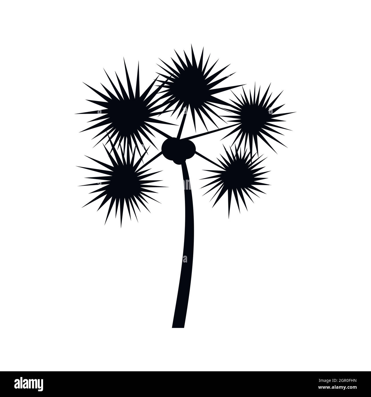 Palm chamaerops icona, stile semplice Illustrazione Vettoriale