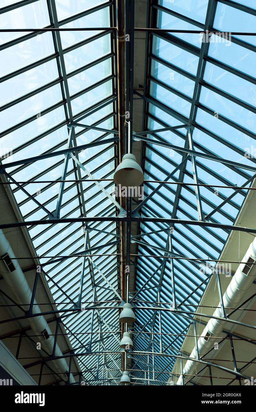 Soffitto del centro commerciale Foto Stock