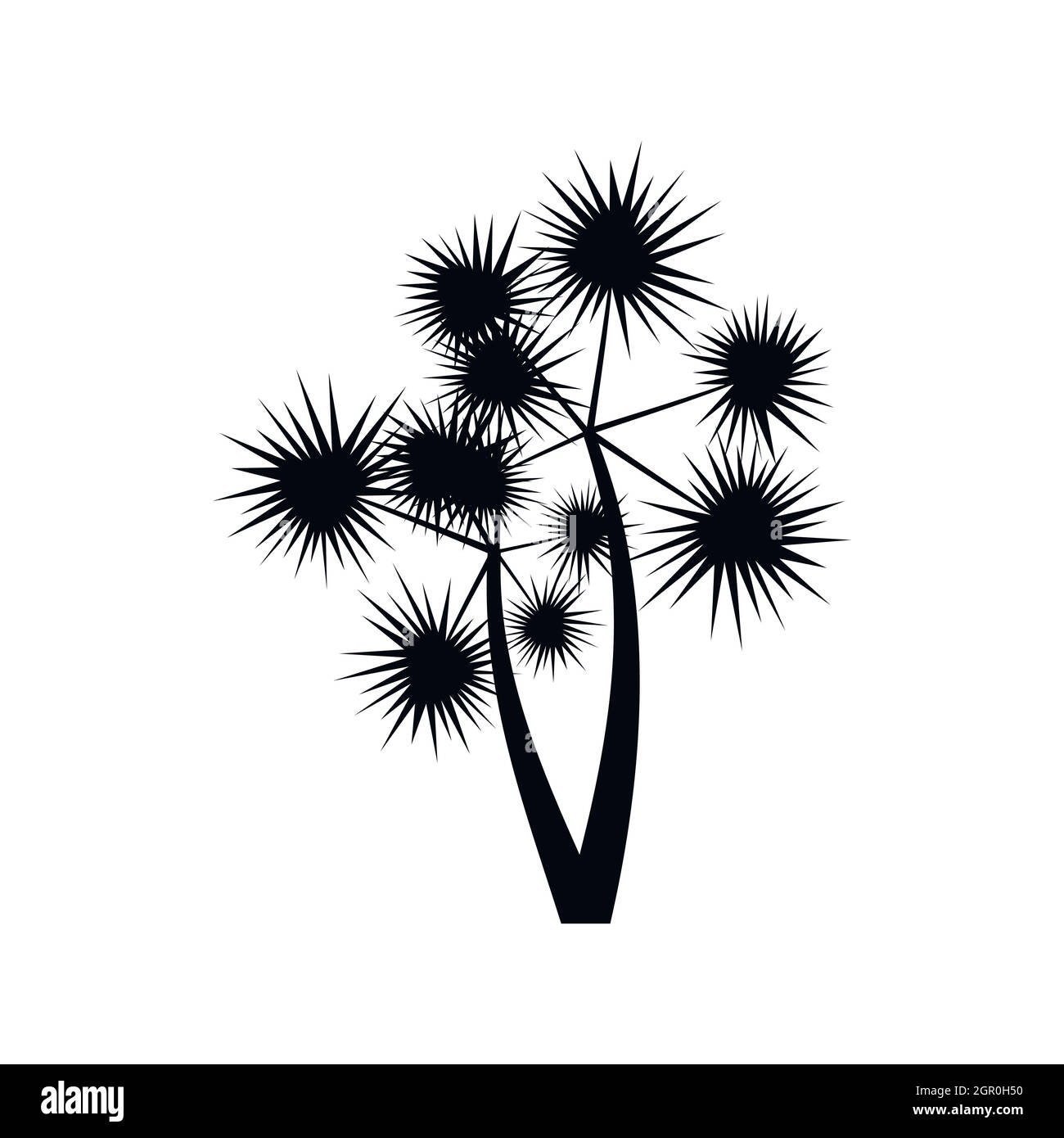 Il fico d'icona palm, stile semplice Illustrazione Vettoriale