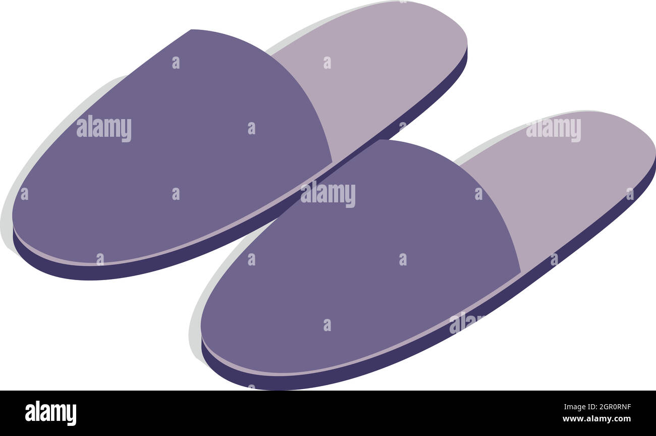 Paio di pantofole icona isometrica 3d style Illustrazione Vettoriale
