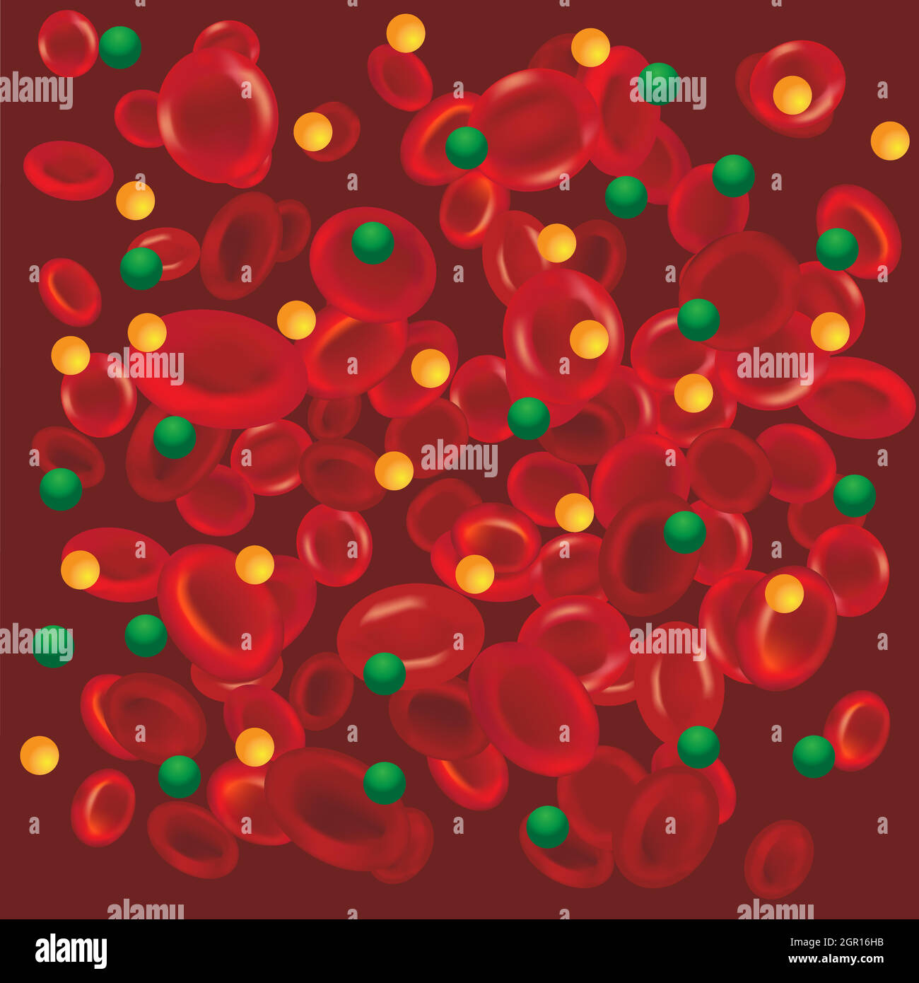 buono e cattivo lipidi vaso sanguigno bacground Illustrazione Vettoriale