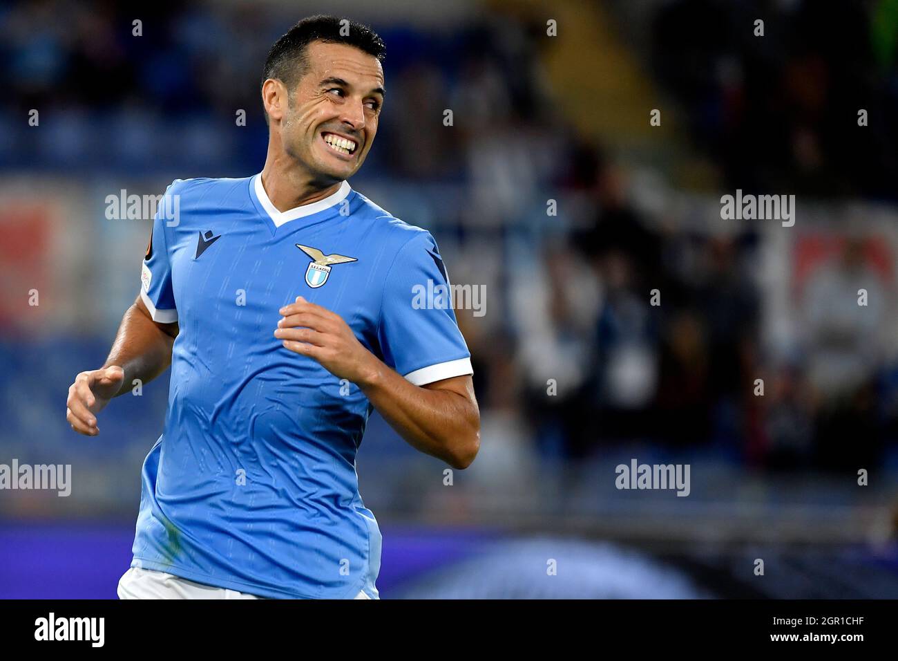 Roma, Italia. 30 settembre 2021. Pedro Rodriguez Ledesma della SS Lazio reagisce durante la partita di calcio in scena del gruppo Europa League tra la SS Lazio e la Lokomotiv Moskva allo stadio Olimpico di Roma, 30 settembre 2021. Foto Antonietta Baldassarre/Insidefoto Credit: Ininsidefoto srl/Alamy Live News Foto Stock