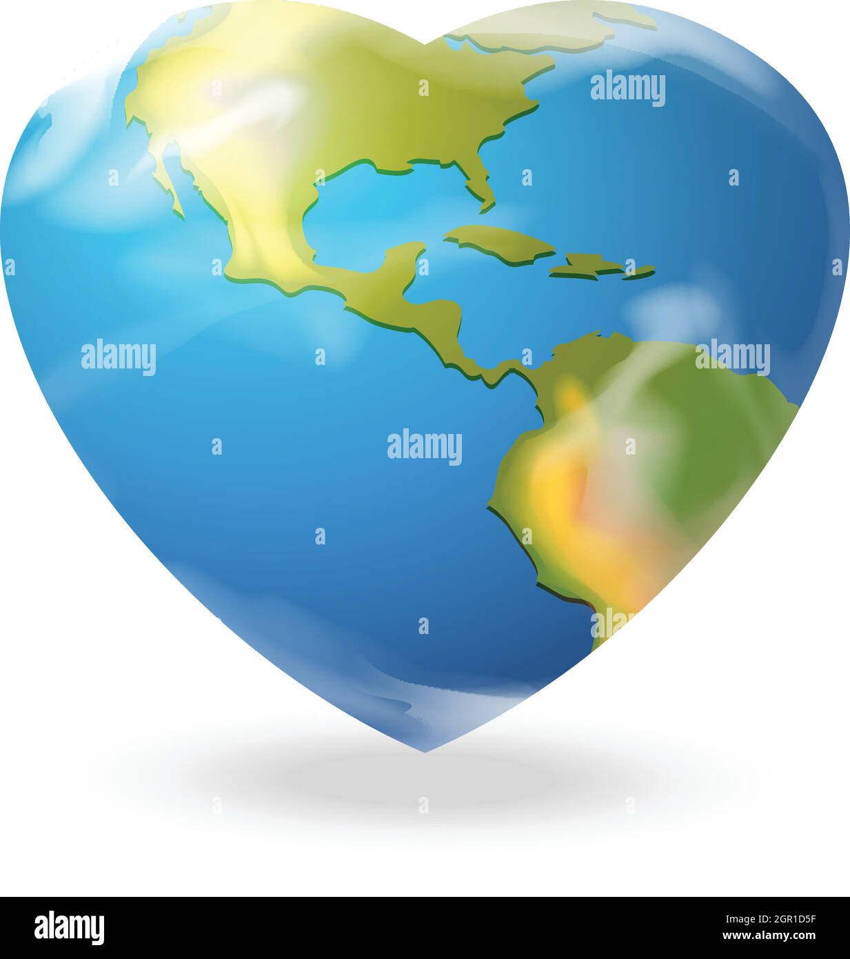 Un globo a forma di cuore Illustrazione Vettoriale