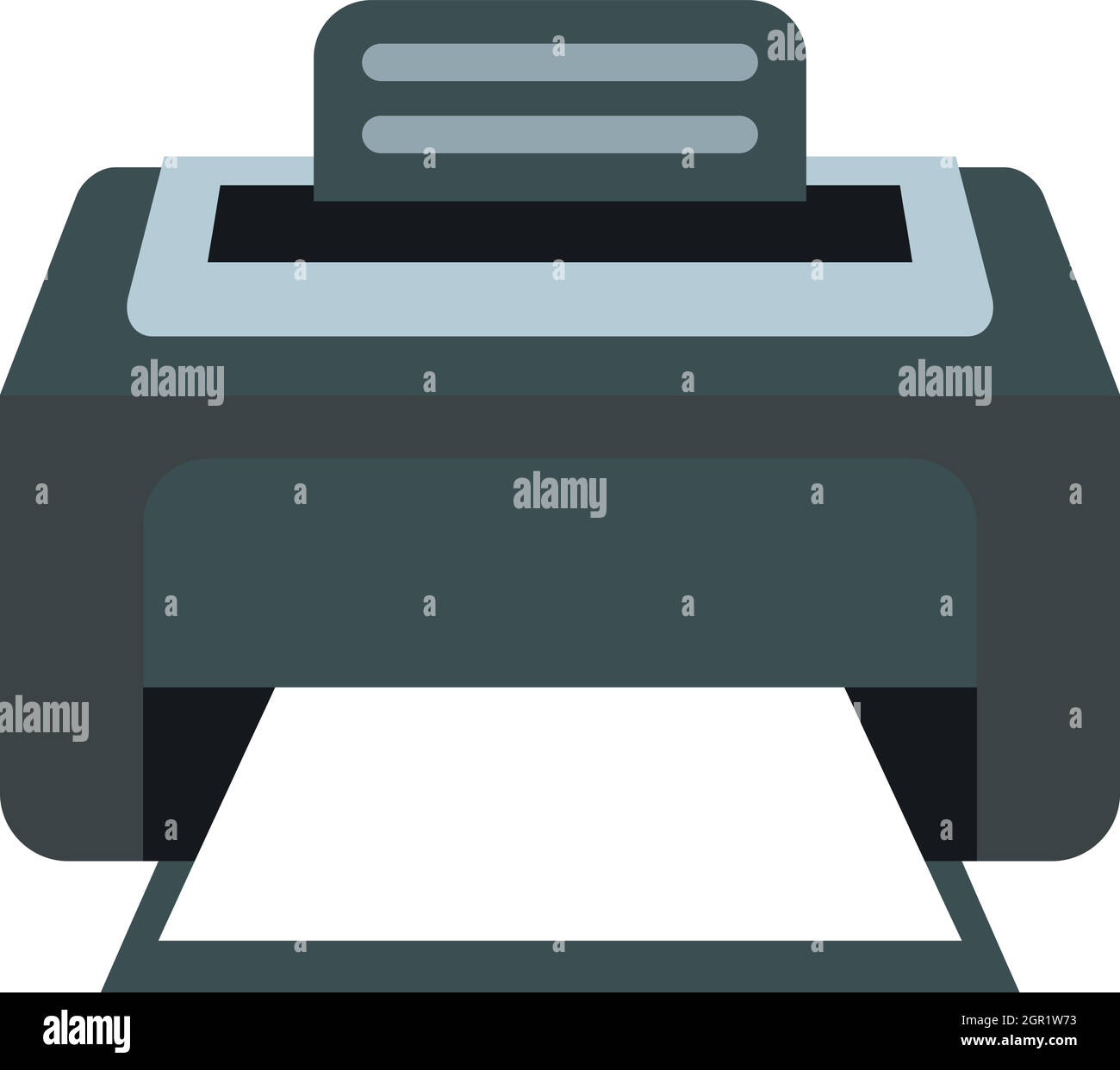Icona della stampante di tipo piatto Illustrazione Vettoriale