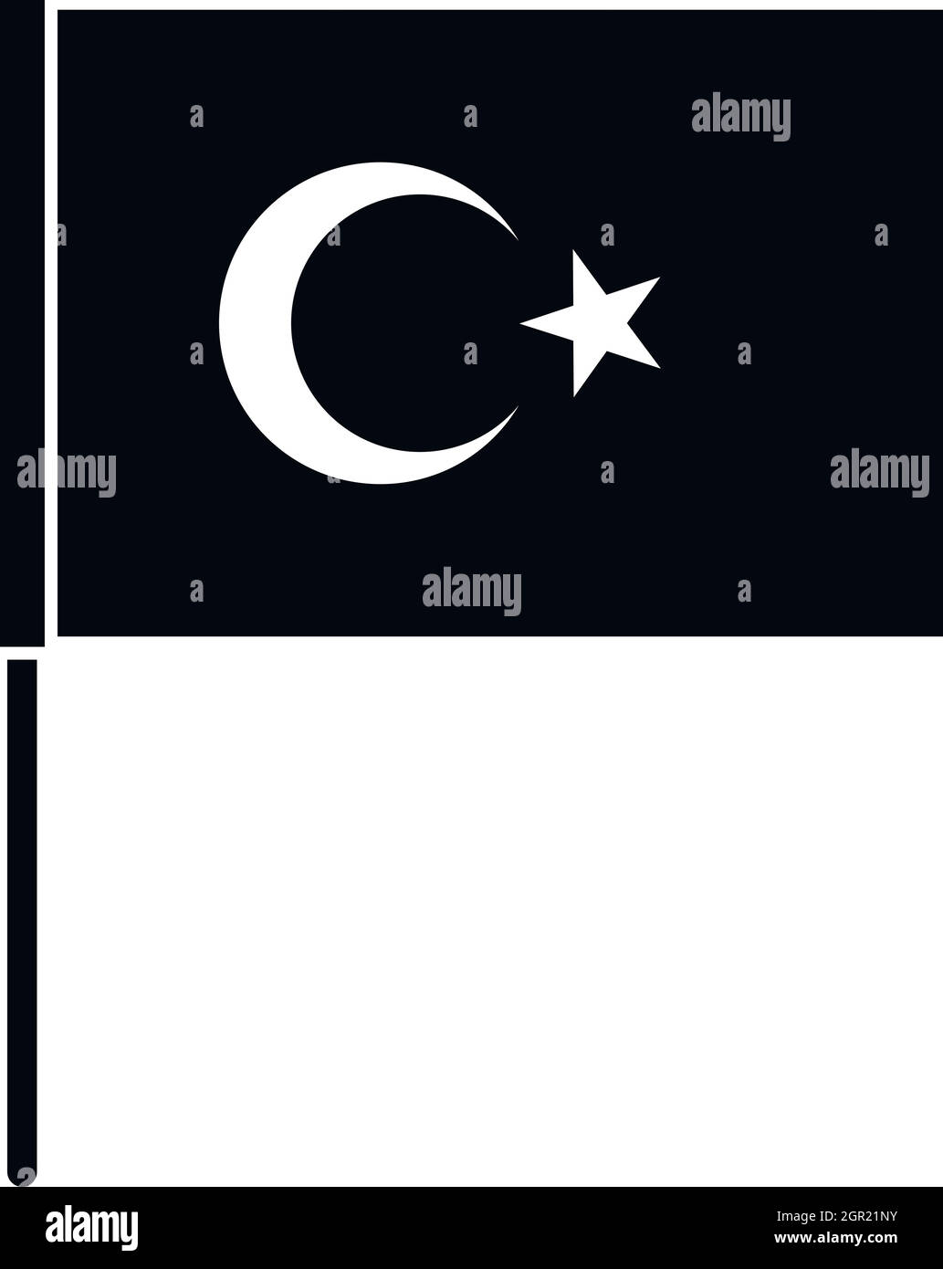 Bagno turco icona bandiera, stile semplice Illustrazione Vettoriale