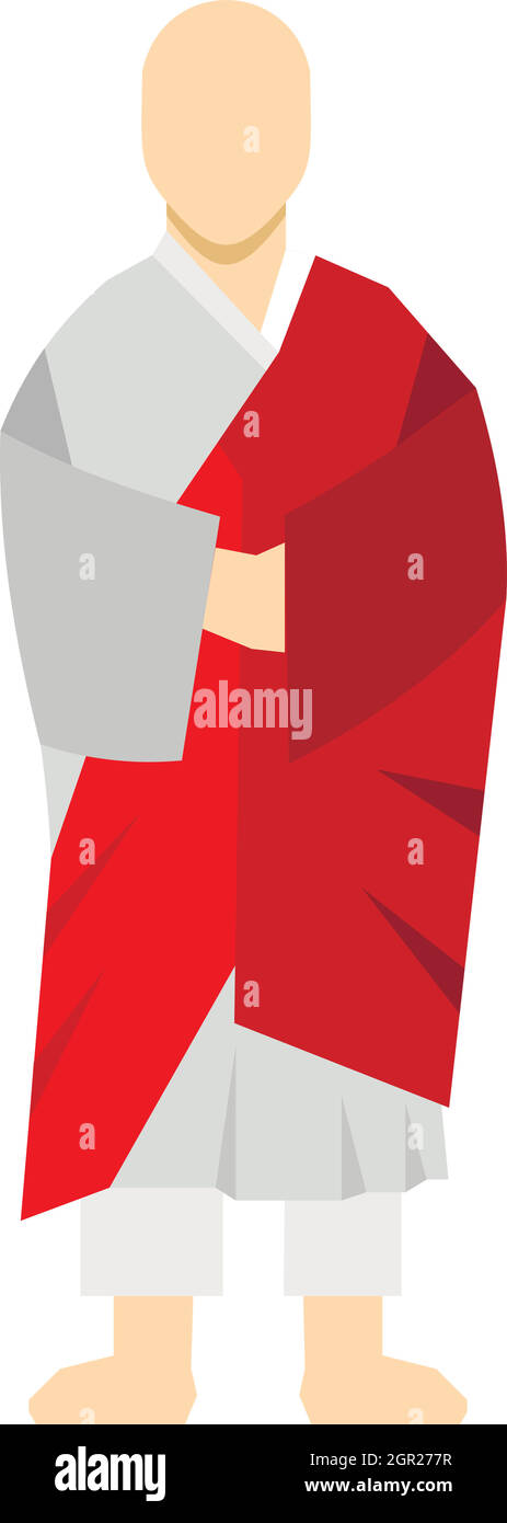 Monaco coreano icona, stile piatto Illustrazione Vettoriale