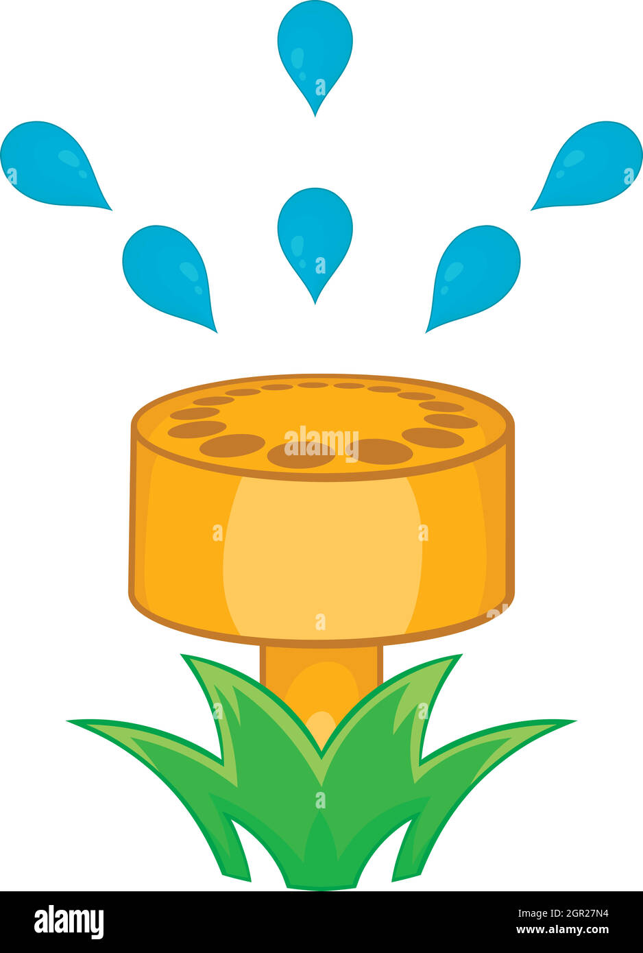 Icona di sprinkler in stile cartoon Illustrazione Vettoriale