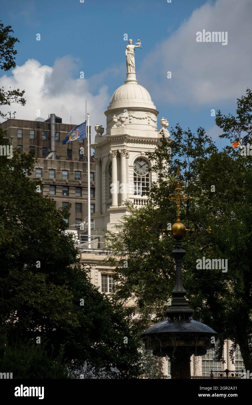 New York City Hall, NYC 2021 Foto Stock