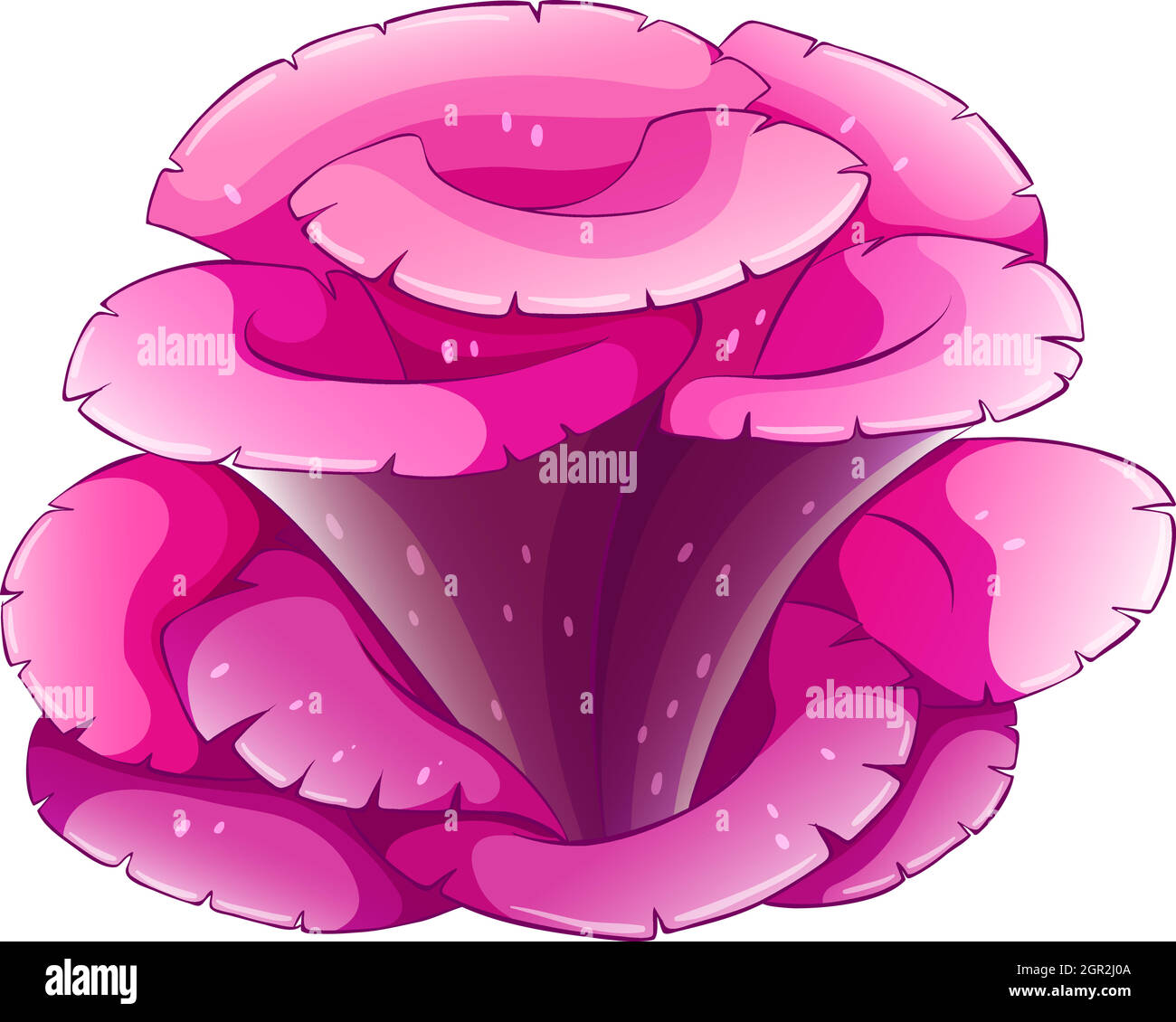 Corallo rosa su bianco Illustrazione Vettoriale