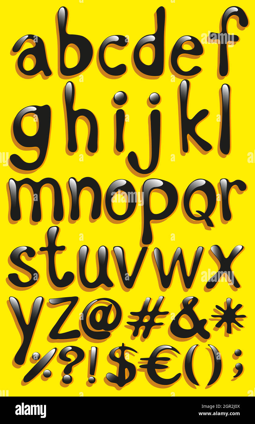 Lettere piccole dell'alfabeto Illustrazione Vettoriale