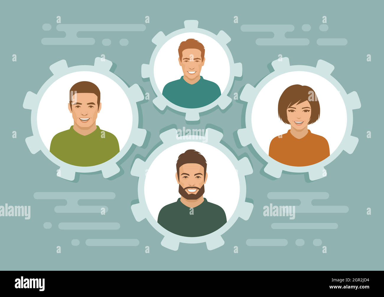 Business team di lavoro Illustrazione Vettoriale