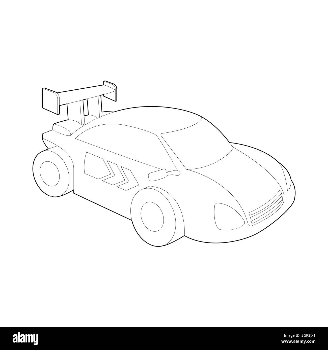 Gara per auto rally icona, stile contorno Illustrazione Vettoriale