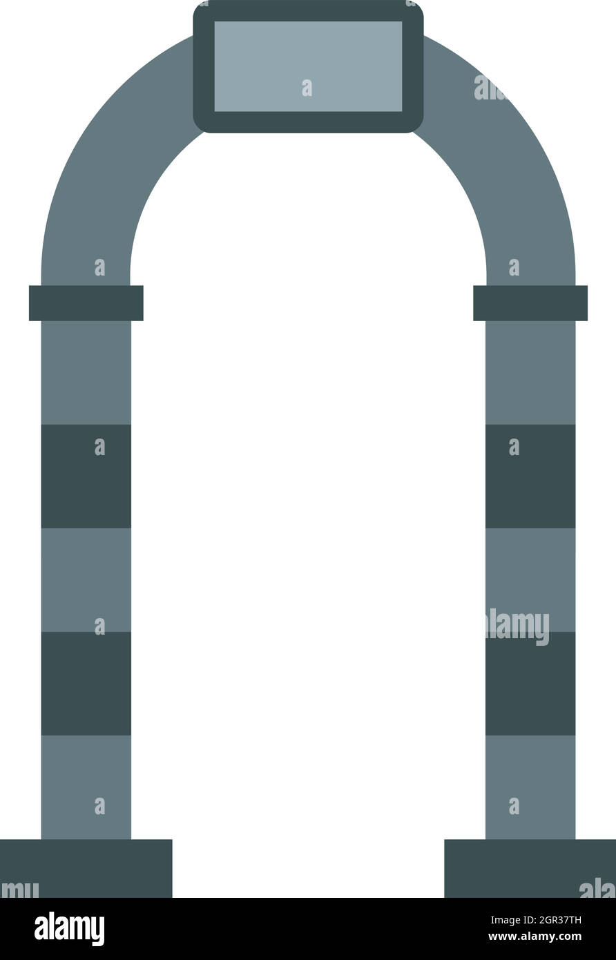 Arco in pietra icona, stile piatto Illustrazione Vettoriale