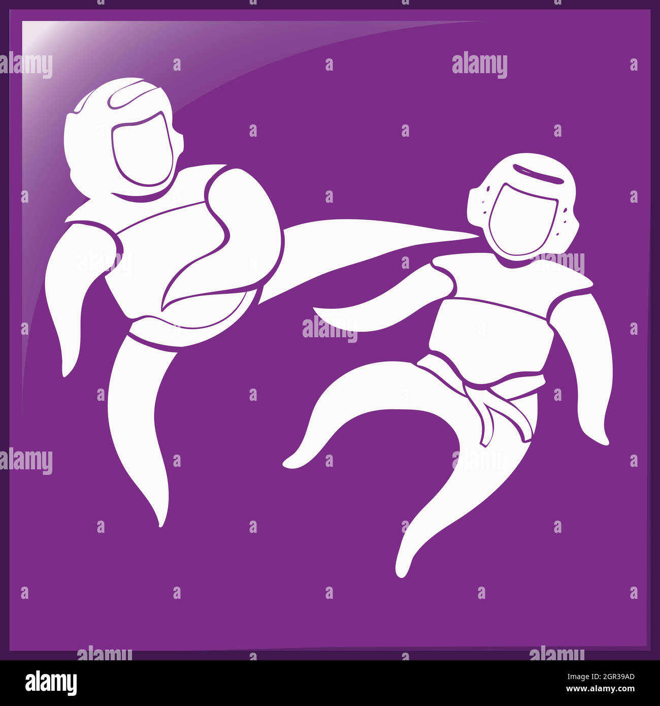 Simbolo dello sport per taekwondo Illustrazione Vettoriale