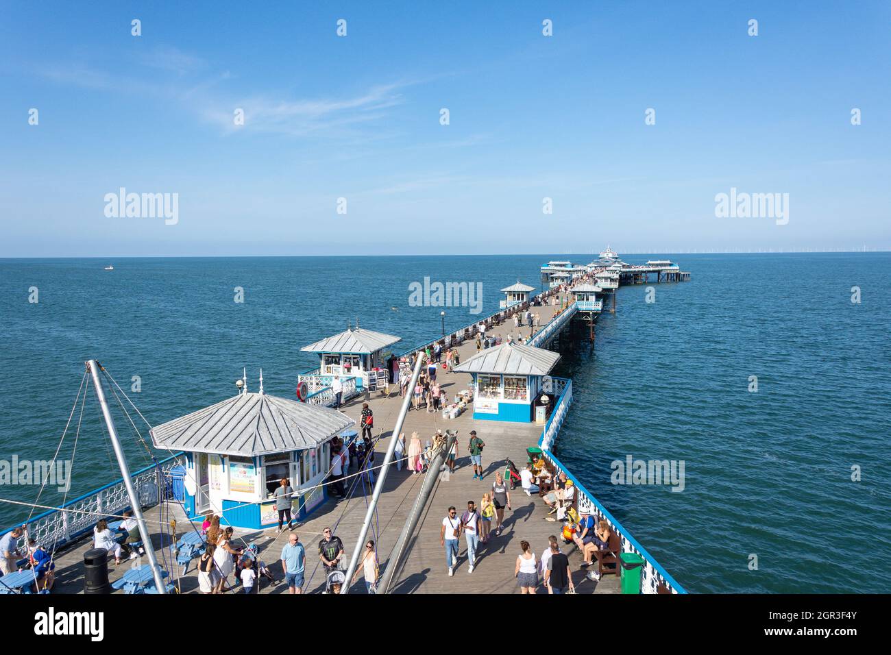 Llandudno Pier, Llandudno, Conwy County Borough, Galles, Regno Unito Foto Stock