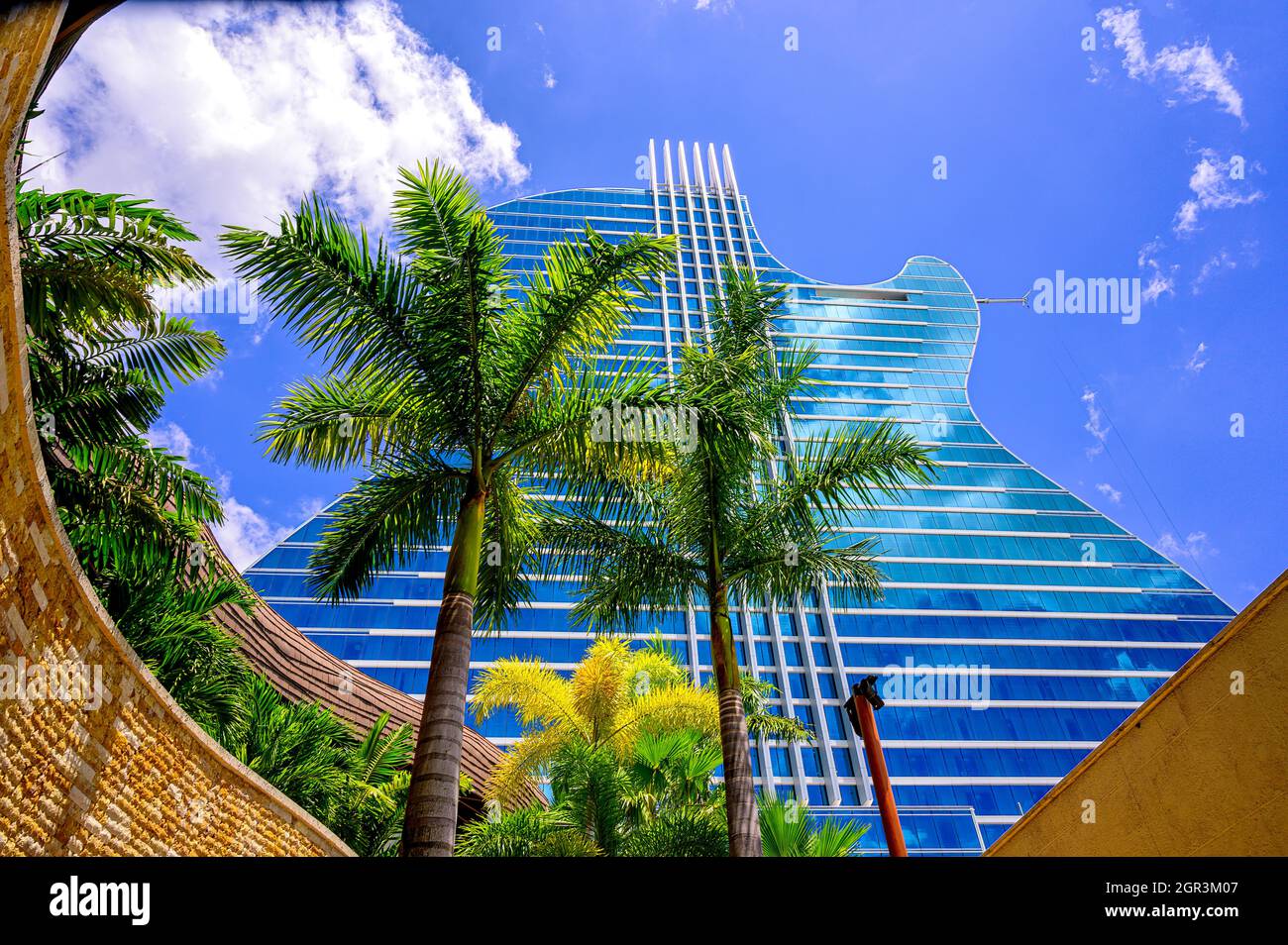 Il Seminole Hard Rock Hotel & Casino, il primo hotel a forma di chitarra al mondo Foto Stock