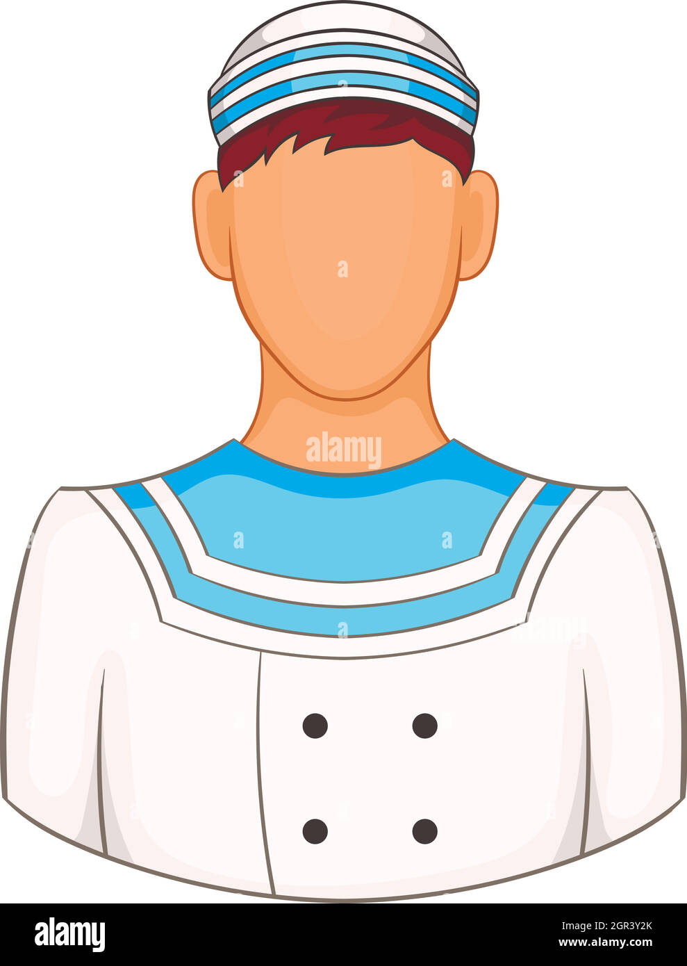 Icona del marinaio in stile cartoon Illustrazione Vettoriale