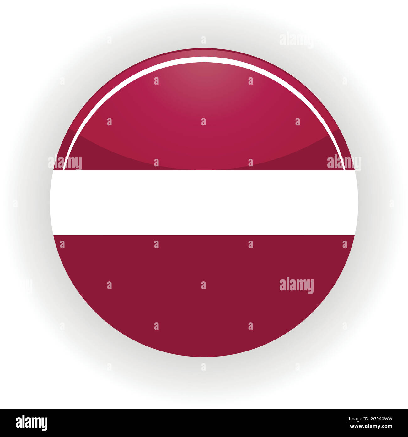Icona della Lettonia cerchio Illustrazione Vettoriale