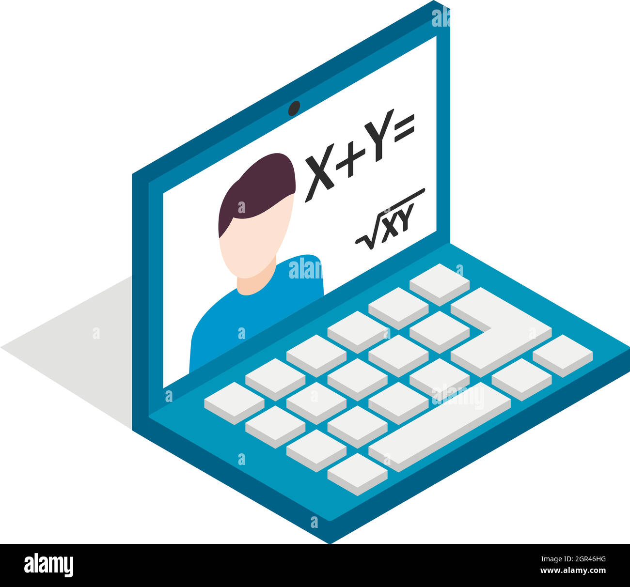 Online Istruzione scuola icona webinar Illustrazione Vettoriale