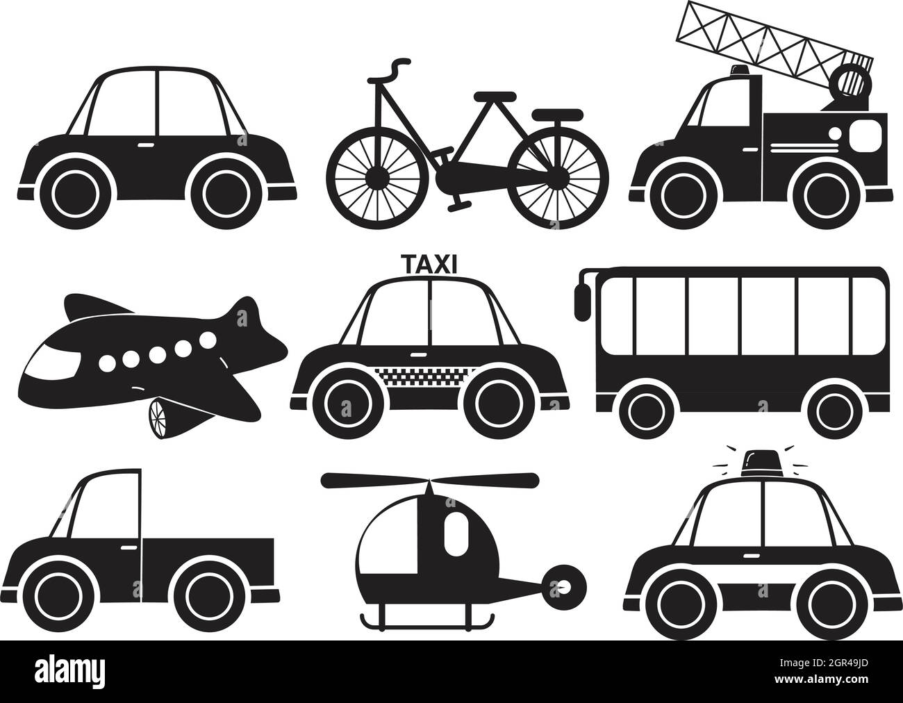 Diversi tipi di veicoli Illustrazione Vettoriale