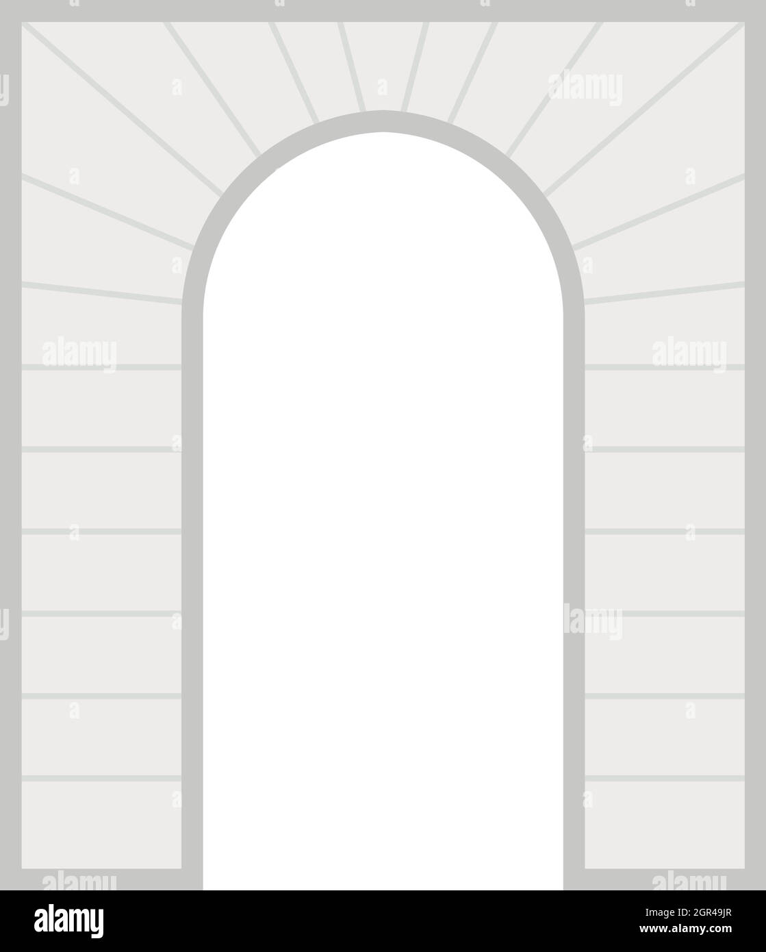 Arco in pietra icona in stile piatto Illustrazione Vettoriale