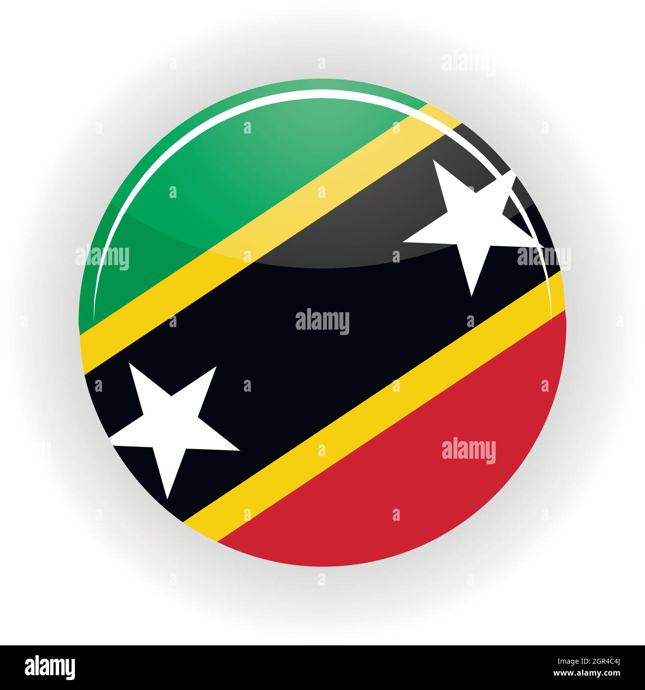 Saint Kitts e Nevis cerchio icona Illustrazione Vettoriale