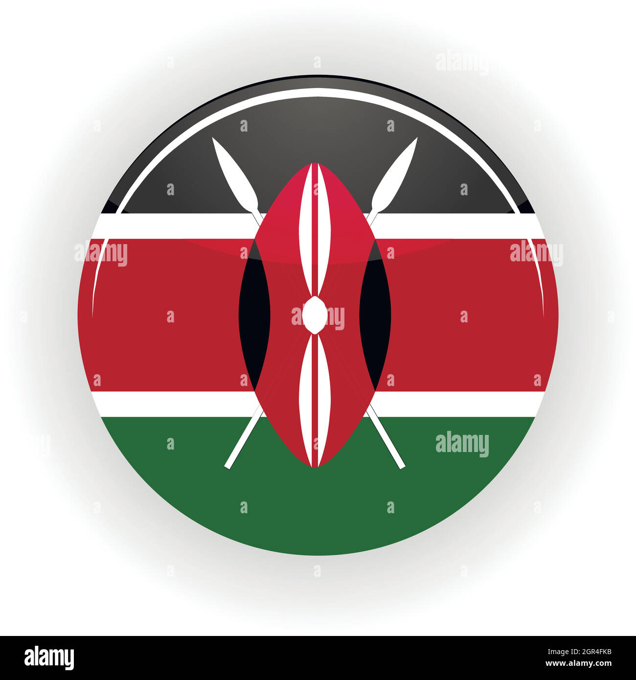 Icona del Kenya cerchio Illustrazione Vettoriale