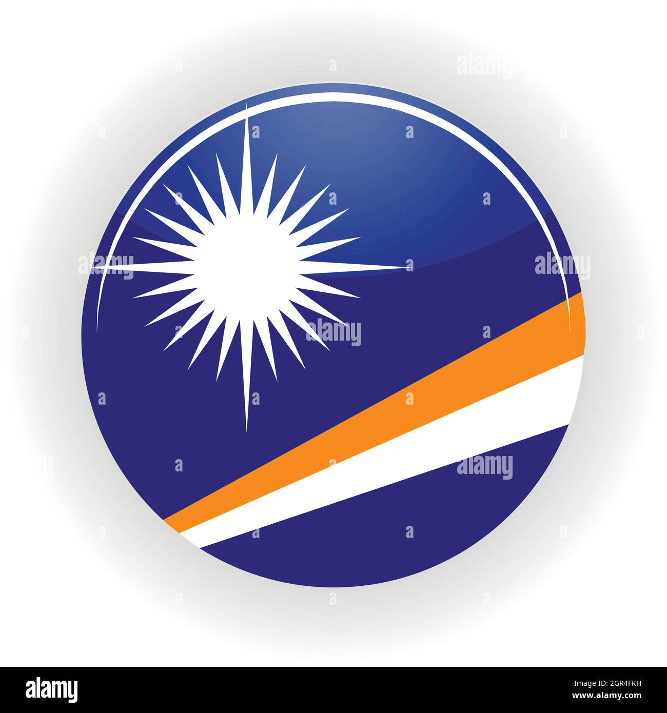 Isole Marshall cerchio icona Illustrazione Vettoriale