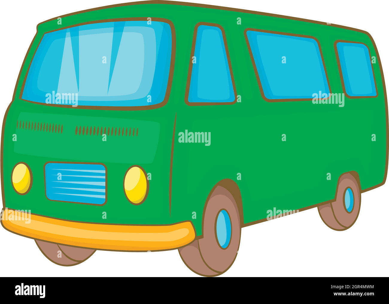 Classic van, in stile retrò icona, stile cartoon Illustrazione Vettoriale