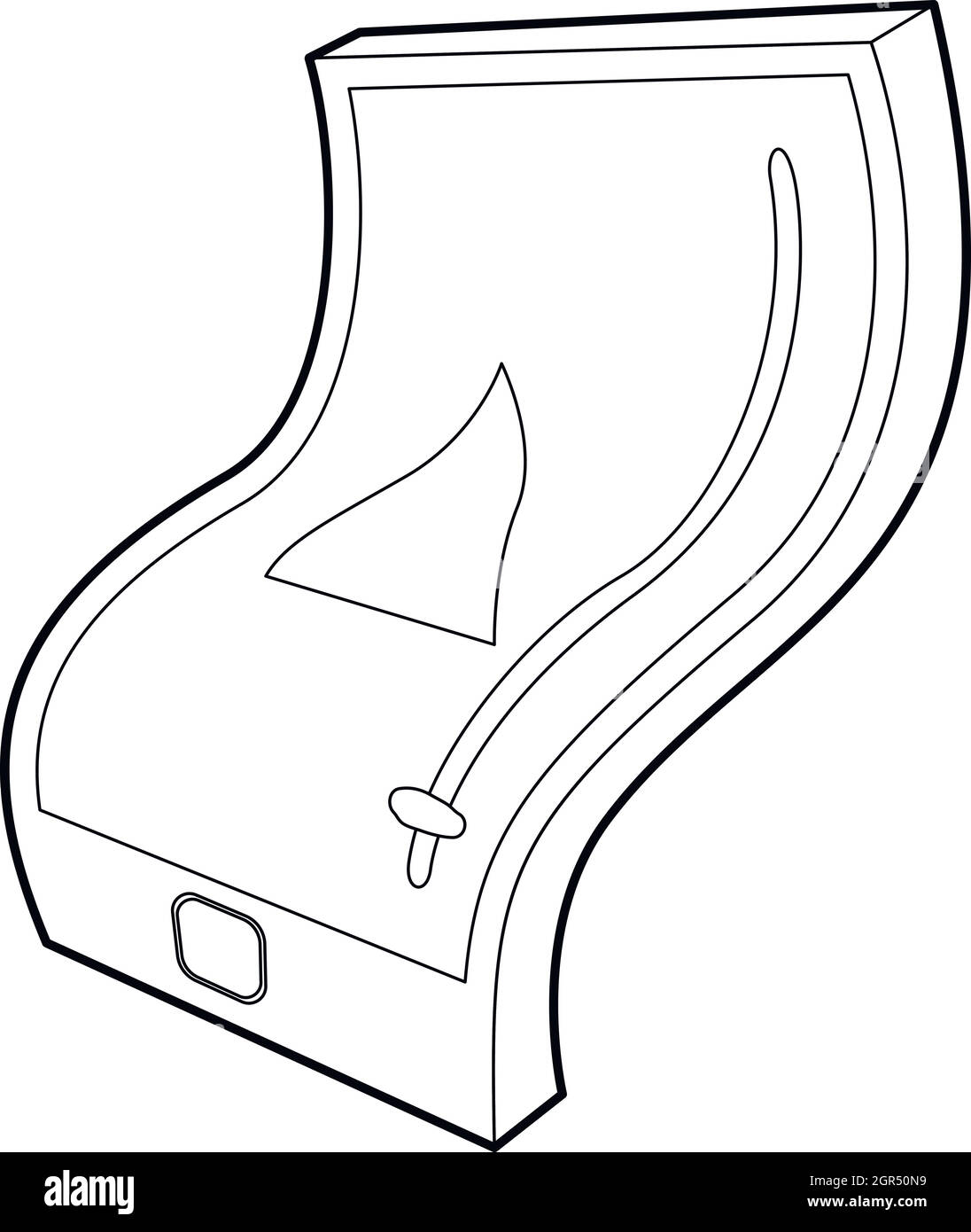 Tablet flessibile di icona di stile di contorno Illustrazione Vettoriale