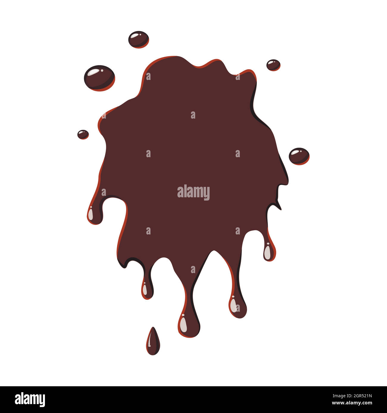 Macchia di icona di cioccolato Illustrazione Vettoriale