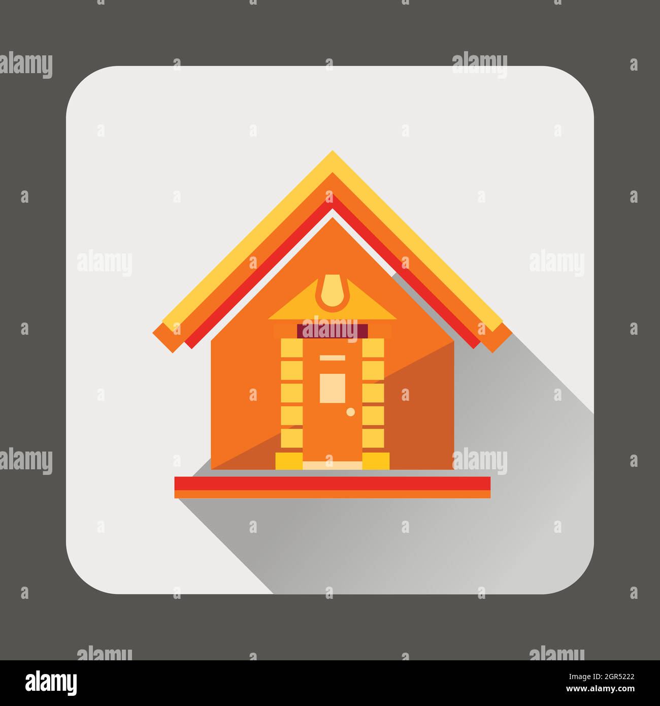 Casa Piccola icona di stile piatto Illustrazione Vettoriale