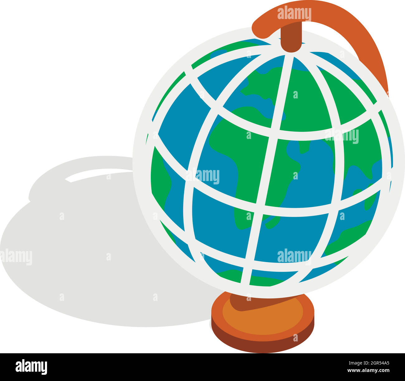 Globo terrestre icona isometrica 3d style Illustrazione Vettoriale