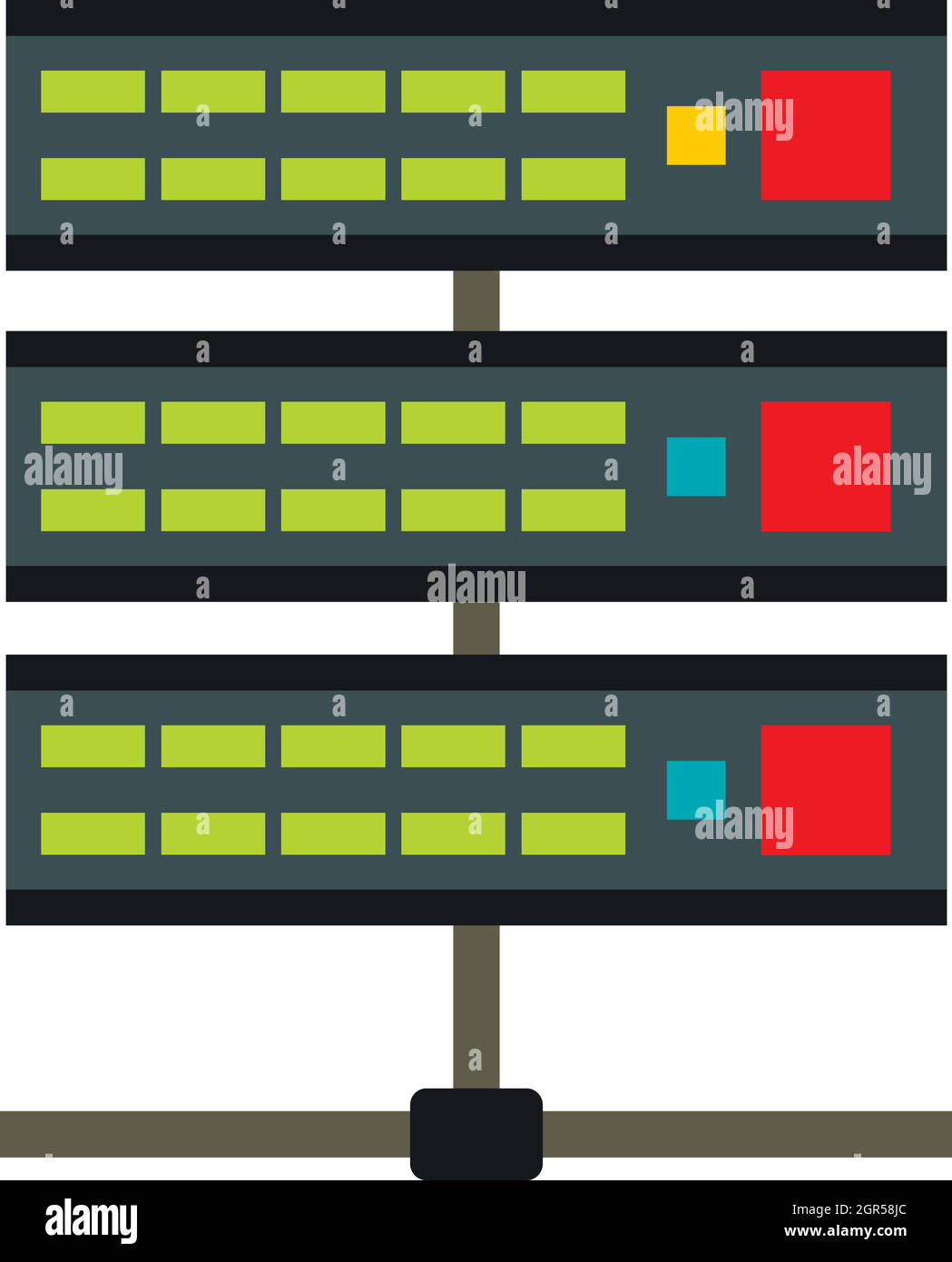 Lo storage dei dati, l'icona di stile di Piana Illustrazione Vettoriale
