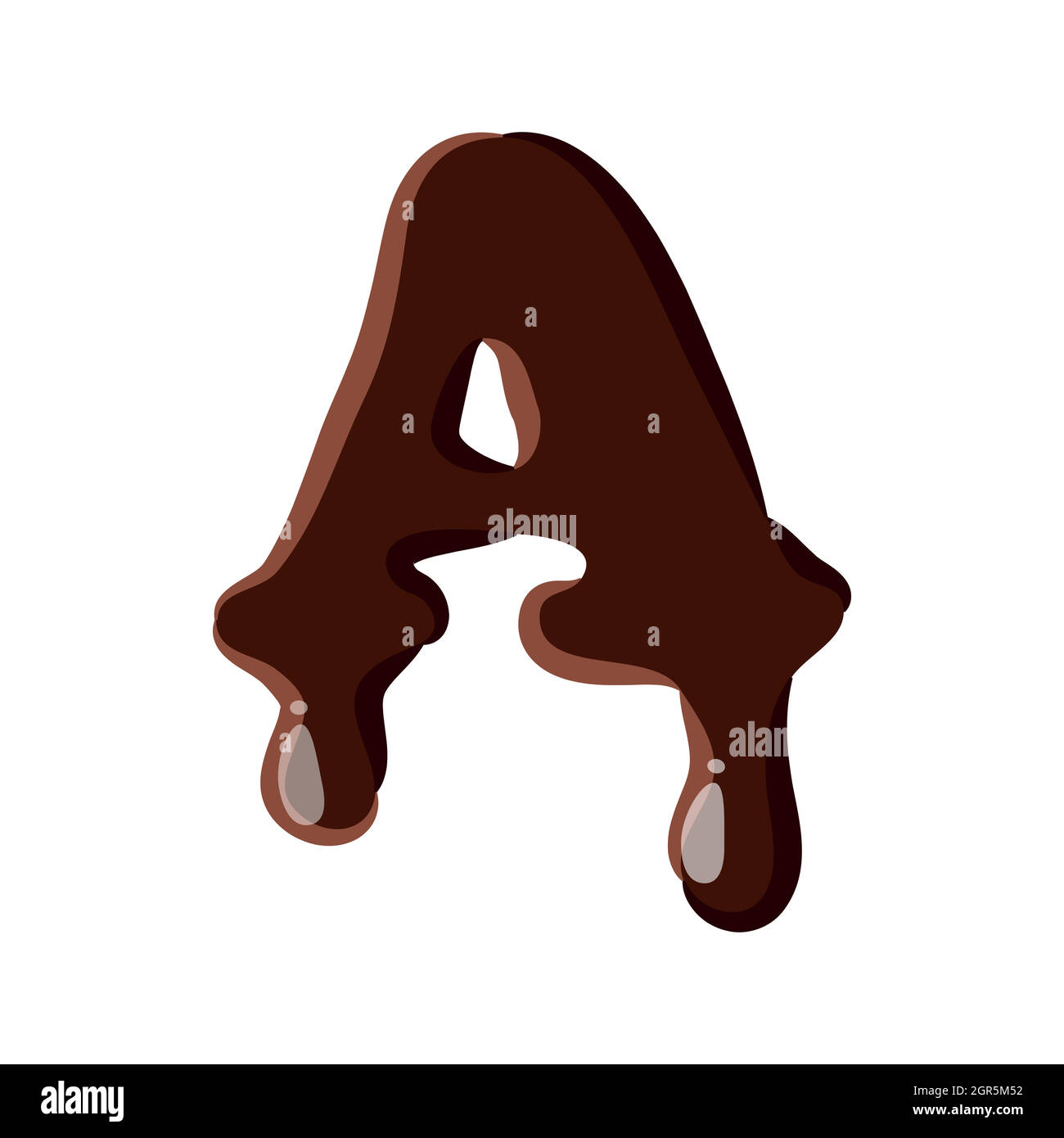 Lettera da un alfabeto latino di cioccolato Illustrazione Vettoriale